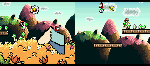 Jogue Protótipos da Ilha de Yoshi de Super Mario World 2, um jogo de Yoshi