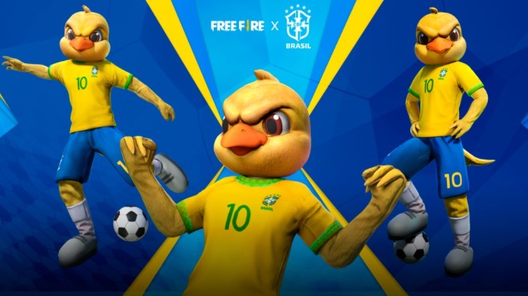 Novas skins da parceria com a Seleção Brasileira de Futebol chegam ao Free Fire