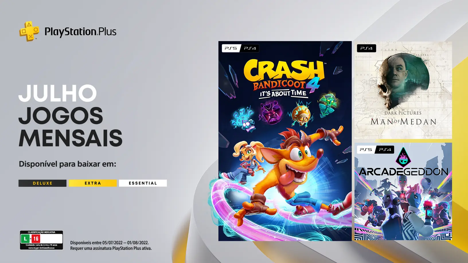 Jogos mensais da PlayStation Plus do mês de julho anunciados